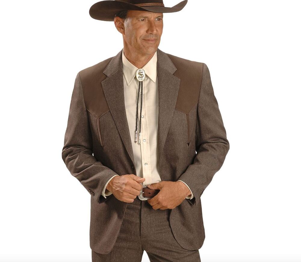 Circle S Men's Boise Western Suit Jacket in Chestnut Brown Size 46L
